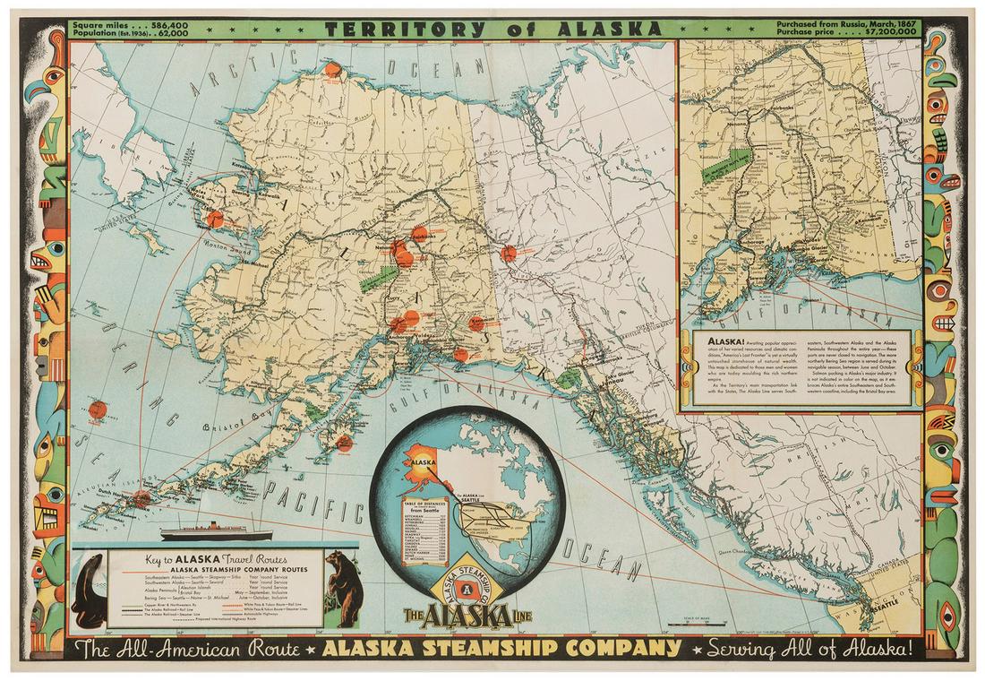 Territory of Alaska / Alaska Steamship Company. 1936. Seatt... (1 of 1)