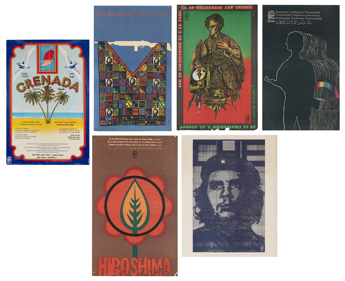 VARIOUS DESIGNERS. [OSPAAAL]. Group of 6 posters. Cuba, ca.... (1 of 7)