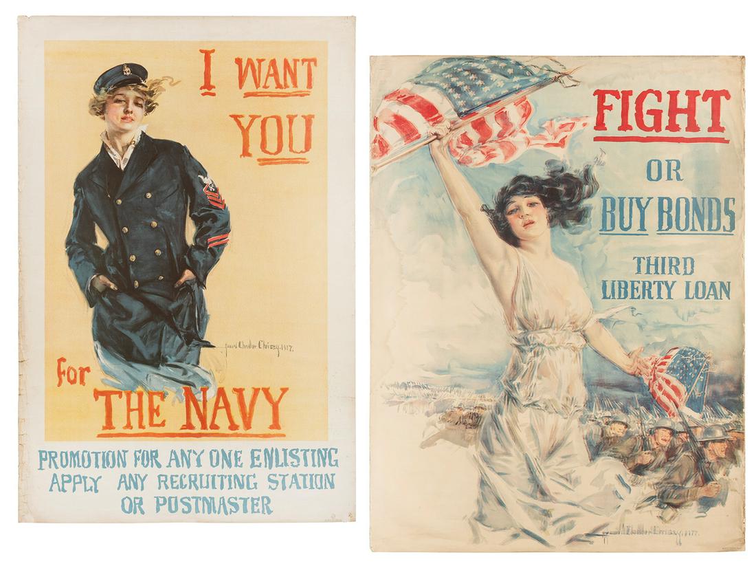 CHRISTY, Howard Chandler (1872-1952). Two World War I “Chri... (1 of 3)