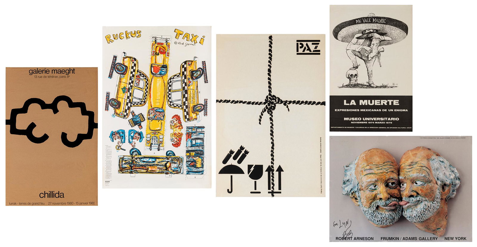 VARIOUS DESIGNERS. Group of 5 design and art exhibition pos... (1 of 6)