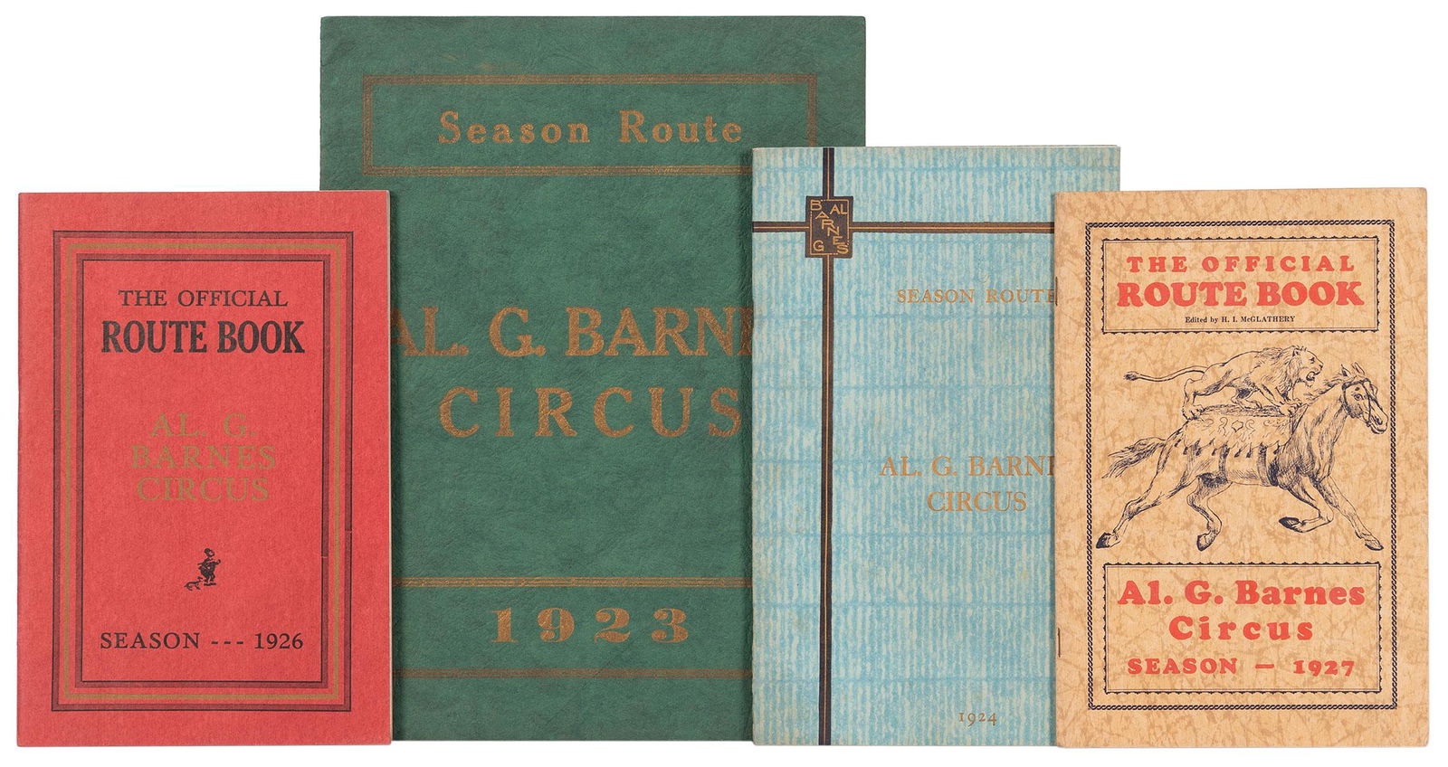 Al. G. Barnes. Circus. Four route books. Route books for th... (1 of 2)