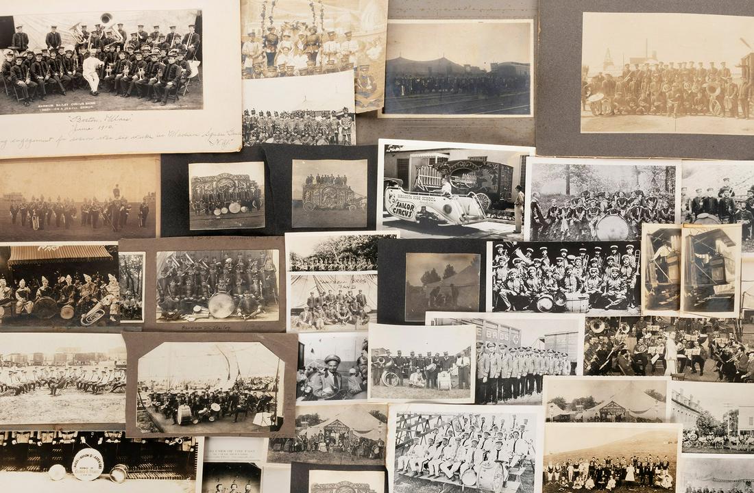 [CIRCUS—BANDS & MUSIC]. Collection of photographs of circus... (1 of 2)