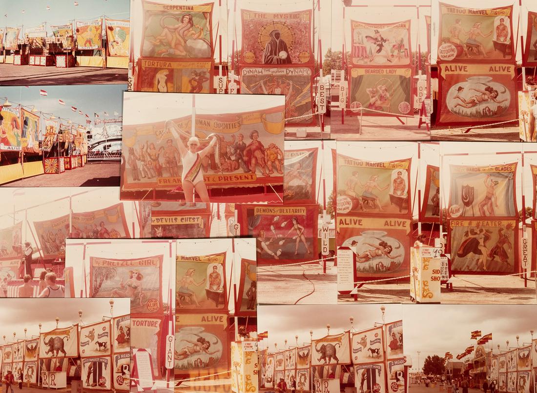 [SIDESHOW]. Collection of sideshow banner, midway, and attr... (1 of 5)