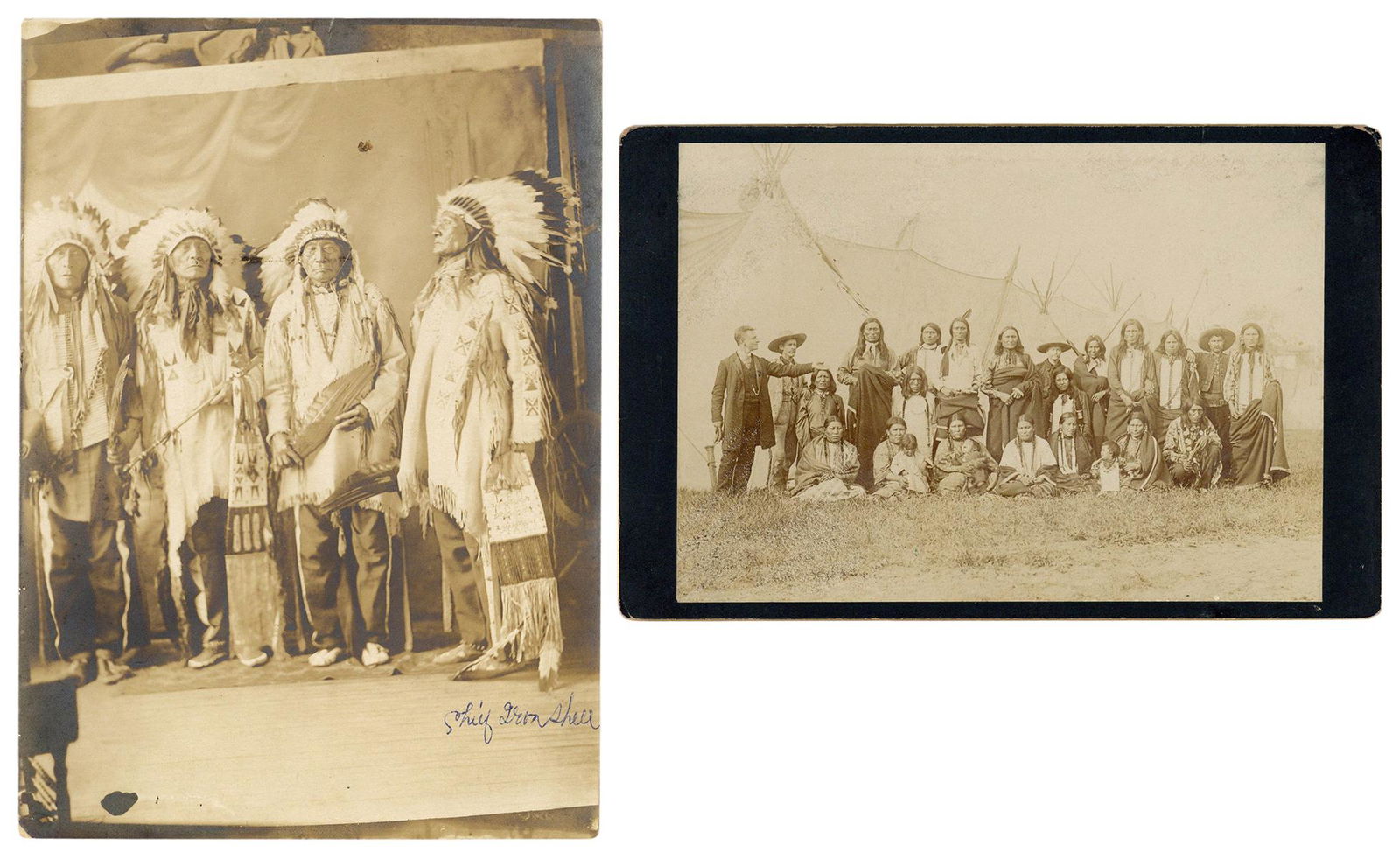 Two photographs of Wild West performers including Native Am... (1 of 1)