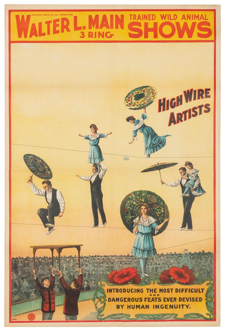 Walter L. Main Shows / High Wire Artists. Milwaukee: Rivers... (1 of 1)