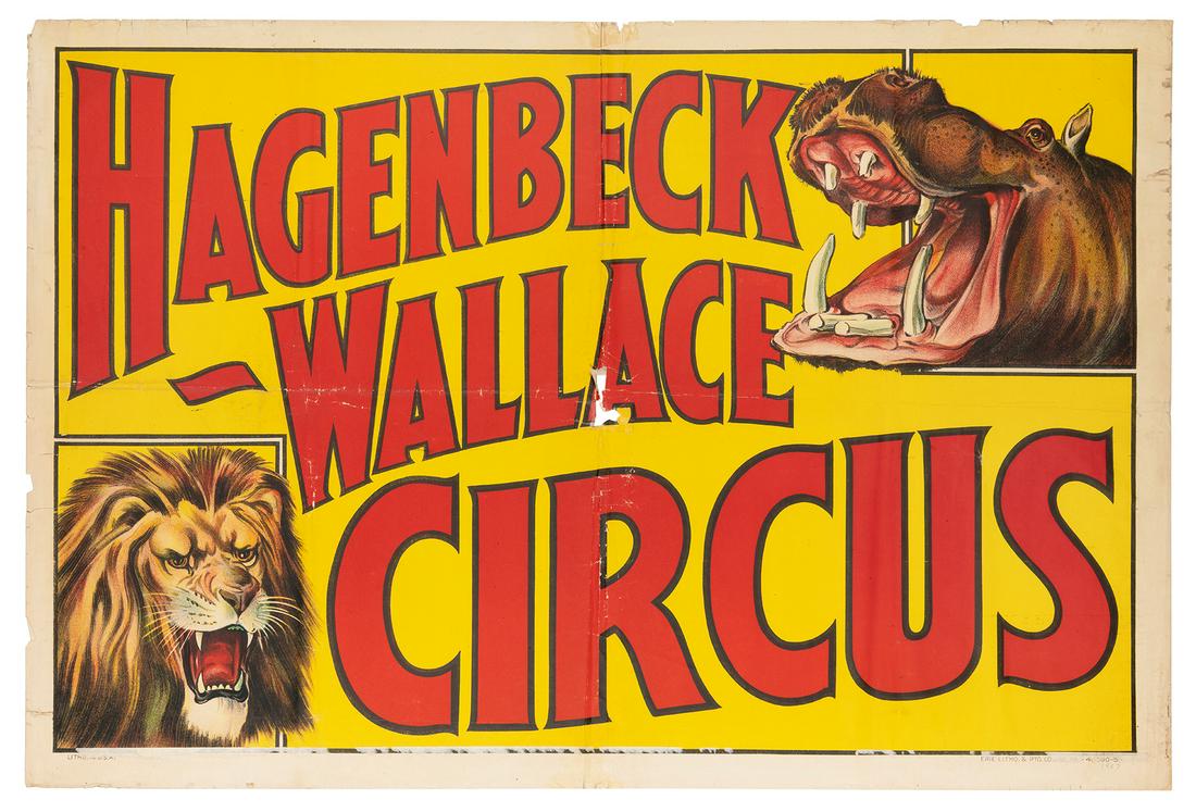 Hagenbeck-Wallace Circus. Erie Litho, ca. 1937. One-sheet c... (1 of 1)