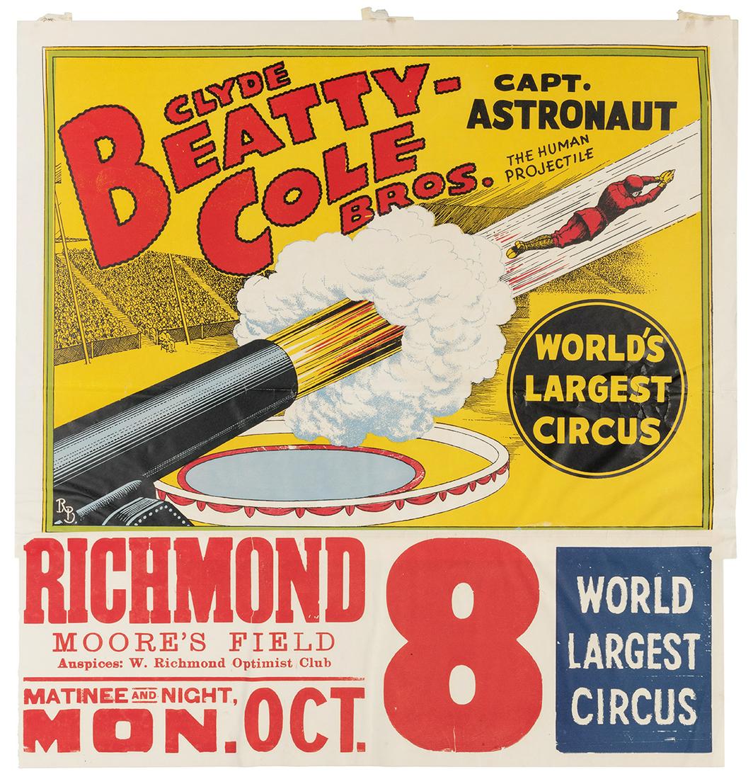 BUTLER, Roland. Clyde Beatty-Cole Bros. / Capt. Astronaut. ... (1 of 1)