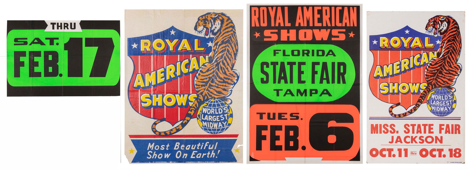 Royal American Shows. Group of posters (6). Including a 53 ... (1 of 5)