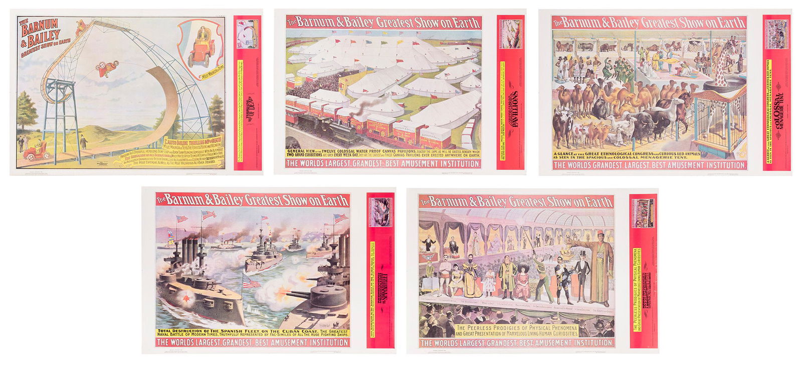 Barnum & Bailey / Ringling Bros. 14 reproduction posters of... (1 of 6)