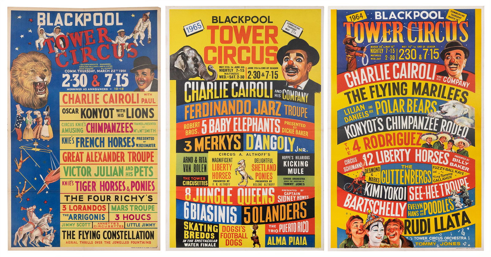 Blackpool Tower Circus featuring Charlie Cairoli posters (3... (1 of 4)