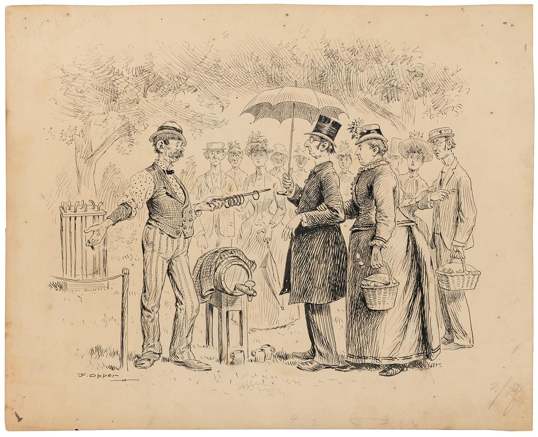 OPPER, Frederick Burr (1857-1937). Original Pen and Ink Ill... (1 of 1)