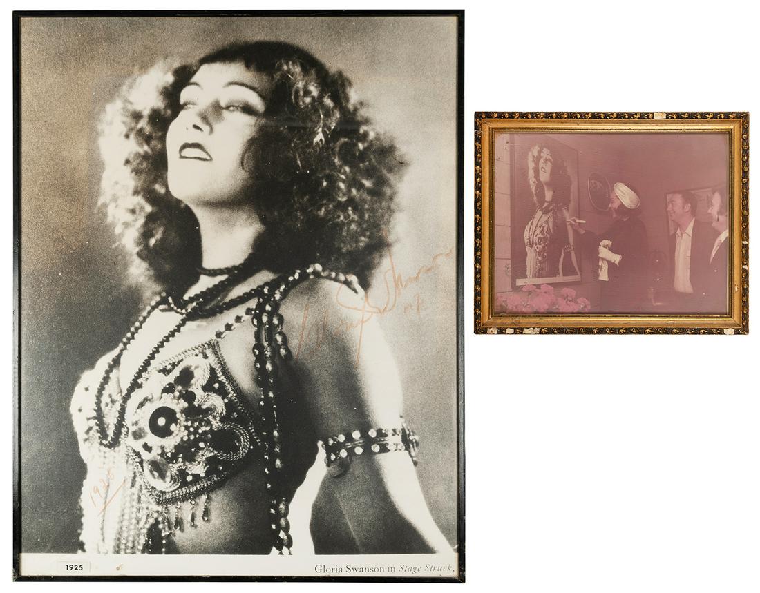 SWANSON, Gloria (1899-1983). Signed portrait poster. Later ... (1 of 3)