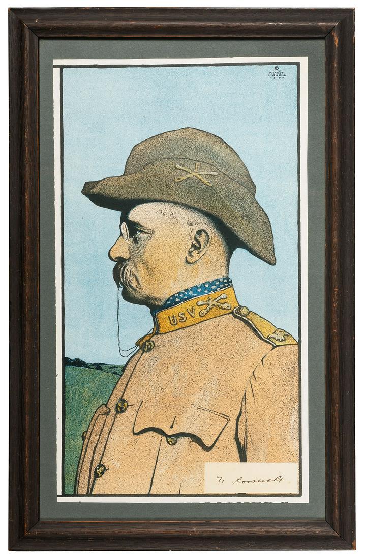 ROOSEVELT, Theodore (1858–1919). Cut signature (“T. Rooseve... (1 of 2)