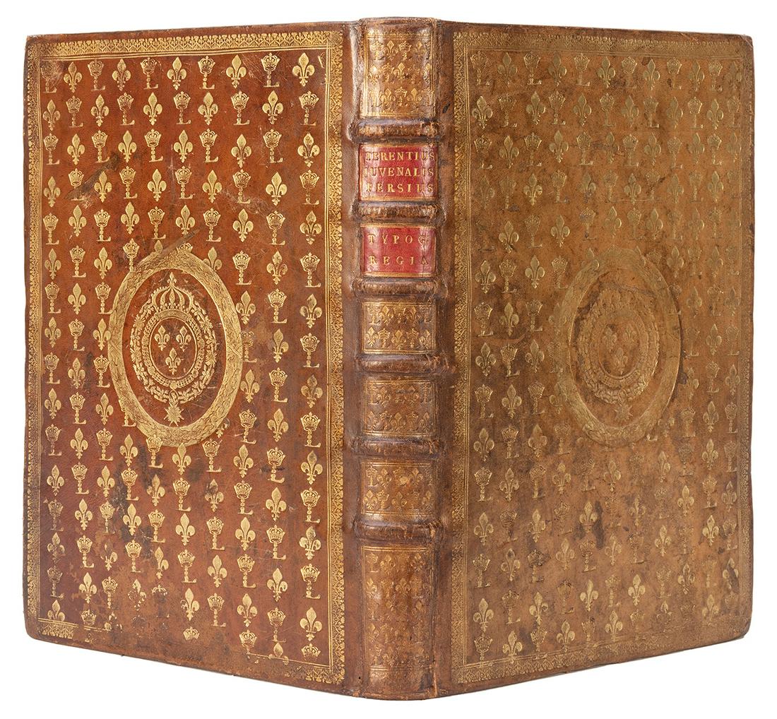 TERENCE (d. 159 BC). Publii Terentii Comoediae. Paris: Typo...: TERENCE (d. 159 BC). Publii Terentii Comoediae. Paris: Typographia Regia, 1642. Large folio (368 x 251 mm). Half–title, engraved title by Abraham Bosse, historiated engraved initial and headR