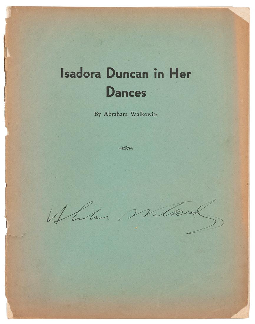 [ARTIST’S BOOKS]. WALKOWITZ, Abraham (1878–1965). Isadora D... (1 of 2)