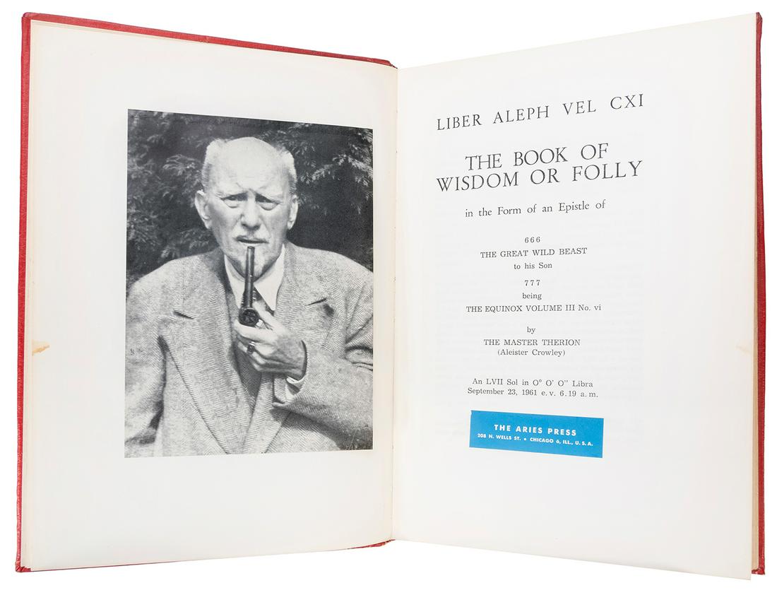 CROWLEY, Aleister (1875–1947). Liber Aleph Vel CXI: The Boo... (1 of 2)