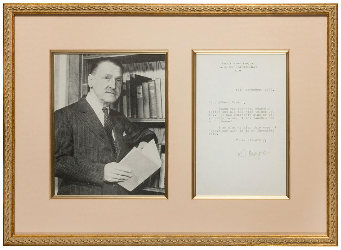 MAUGHAM, William Somerset (1874–1965). Autograph letter sig... (1 of 1)