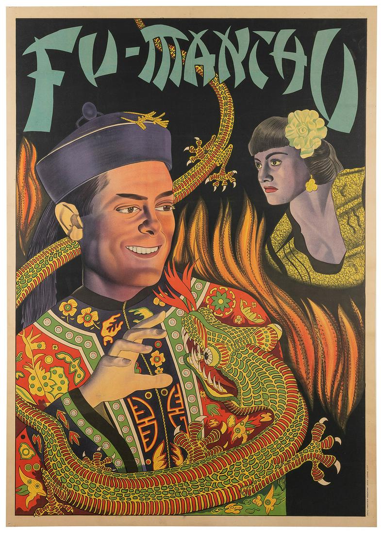 FU MANCHU (DAVID BAMBERG). FU-MANCHU. Ca. 1940. Bright colo... (1 of 1)