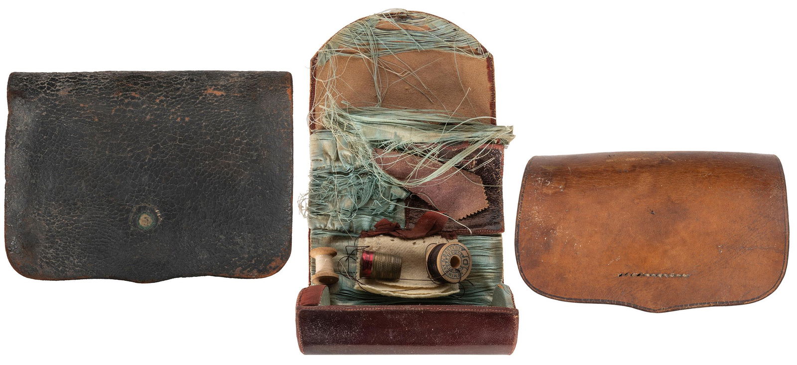 [CIVIL WAR]. A group of leather bags. [V.p., ca. 1860s]. In... (1 of 4)