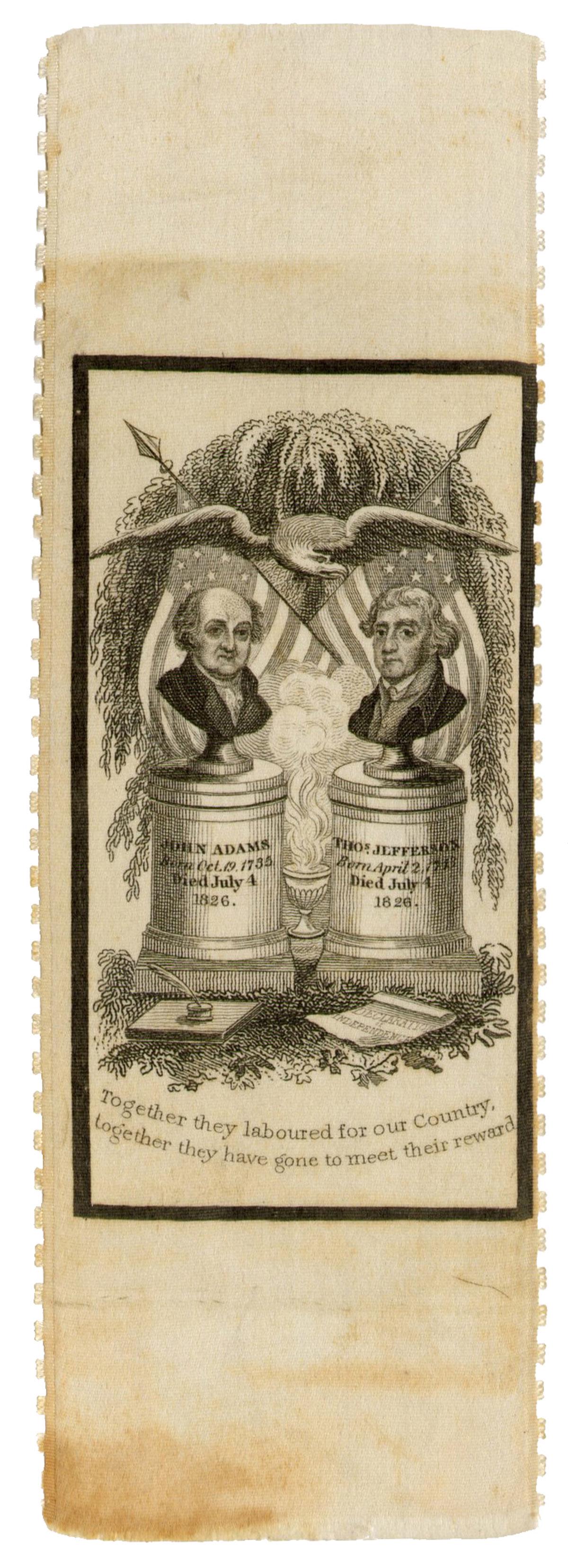[U.S. PRESIDENTS]. John Adams and Thomas Jefferson Jugate R... (1 of 1)