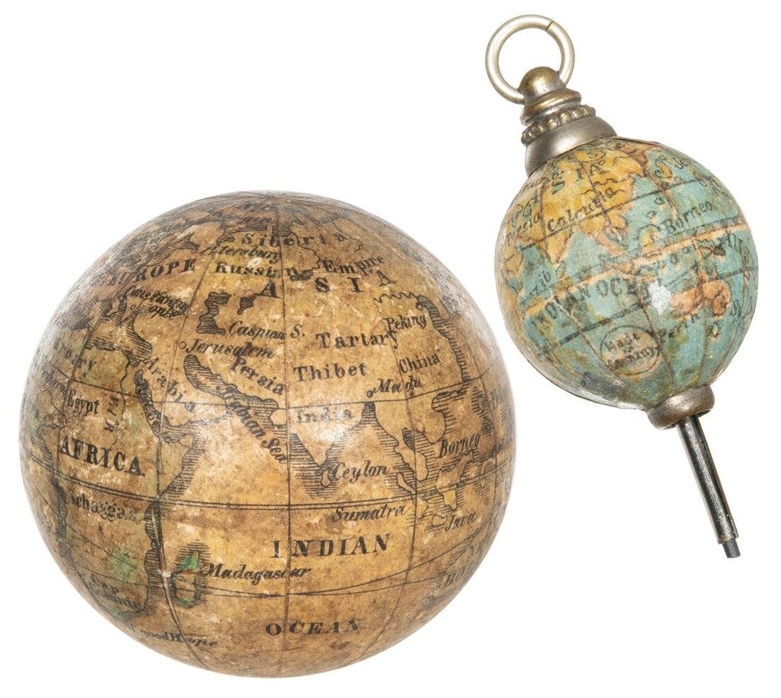 [EXPLORATION]. A pair of miniature globes, including: an ea... (1 of 1)