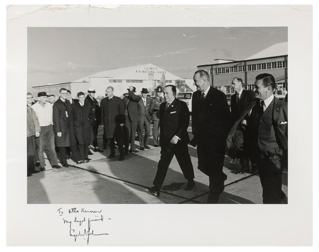 JOHNSON, Lyndon B. (1908-1973). Photograph Inscribed to Ill... (1 of 1)