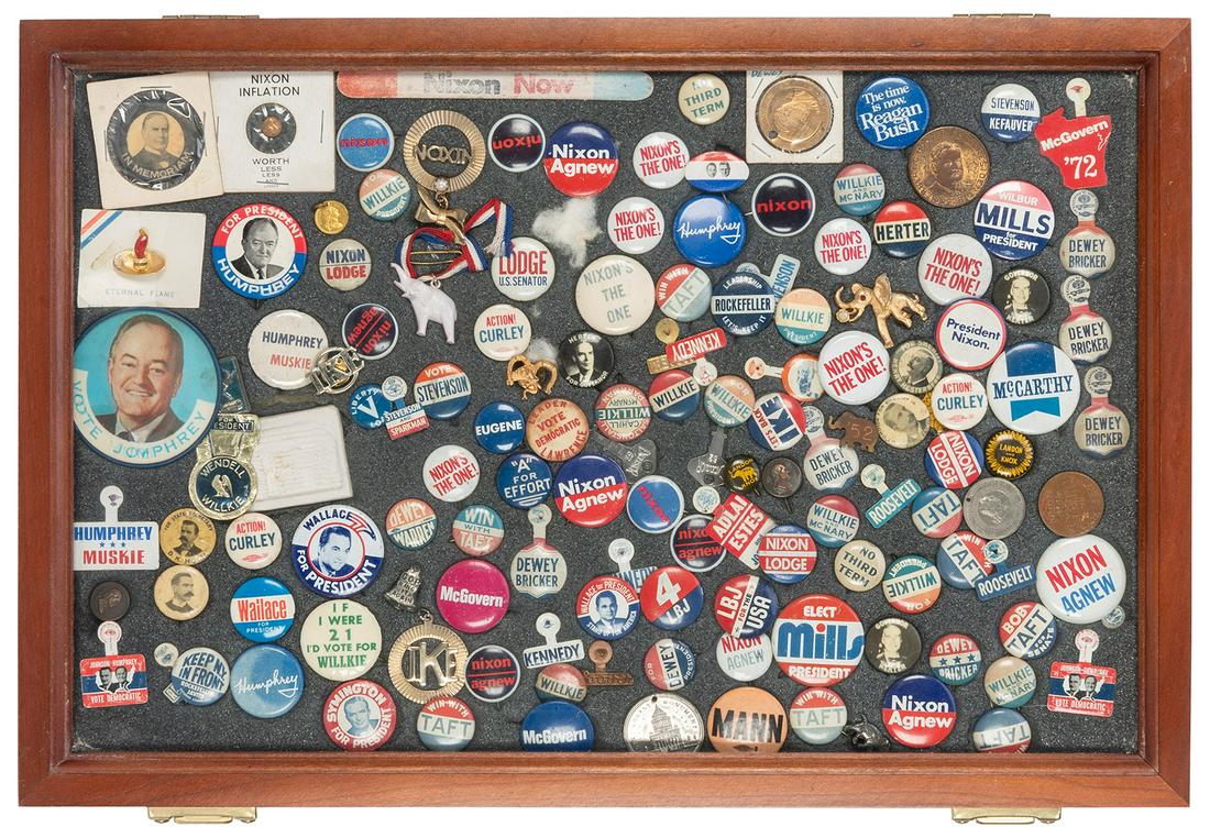 [PRESIDENTIAL CAMPAIGN BUTTONS]. A large group of over 60 c... (1 of 1)