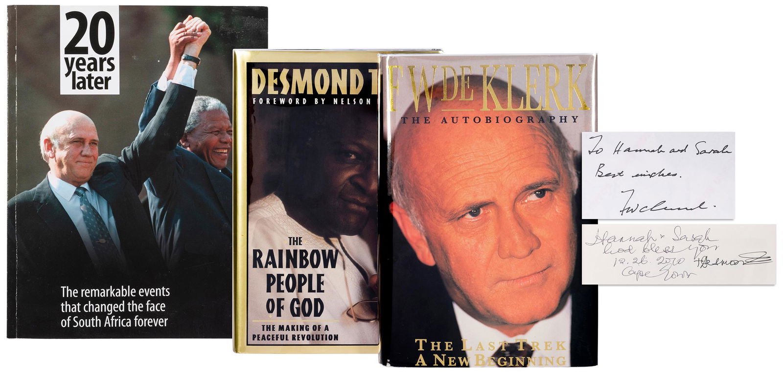 [SOUTH AFRICAN LEADERS]. A group of 3 books, 2 signed by le... (1 of 4)