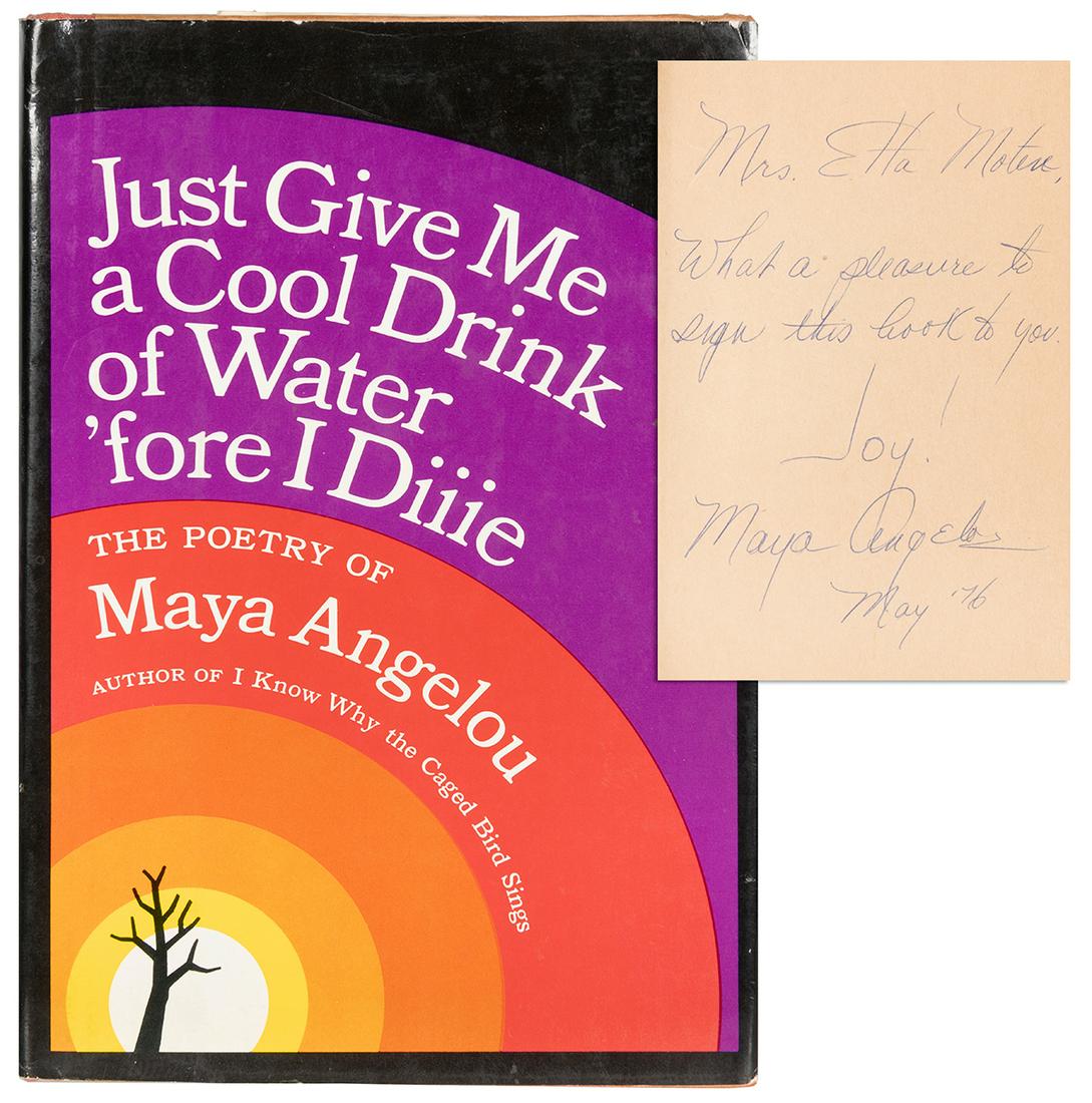 ANGELOU, Maya (1928-2014). Just Give Me a Cool Drink of Wat... (1 of 3)