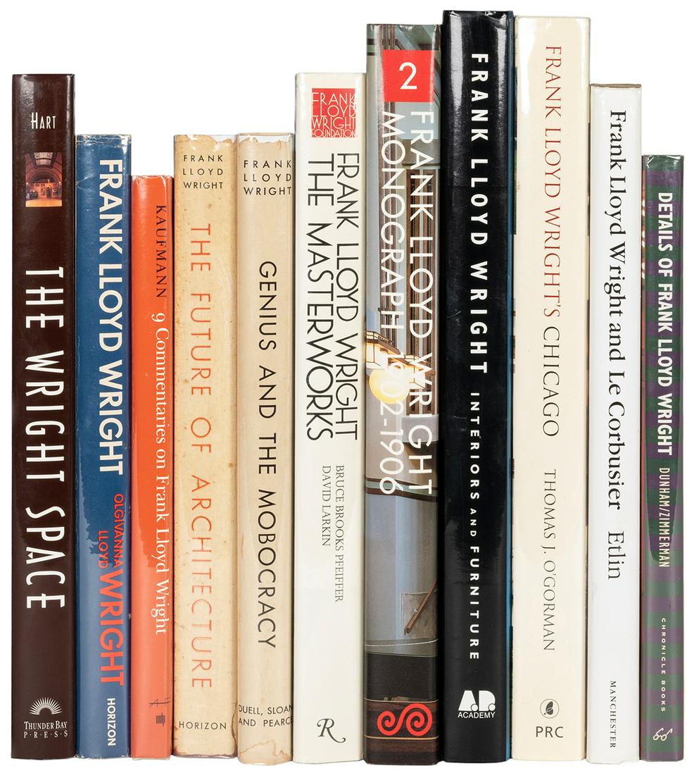 [WRIGHT, Frank Lloyd (1867-1959)]. A group of 11 books by o... (1 of 1)