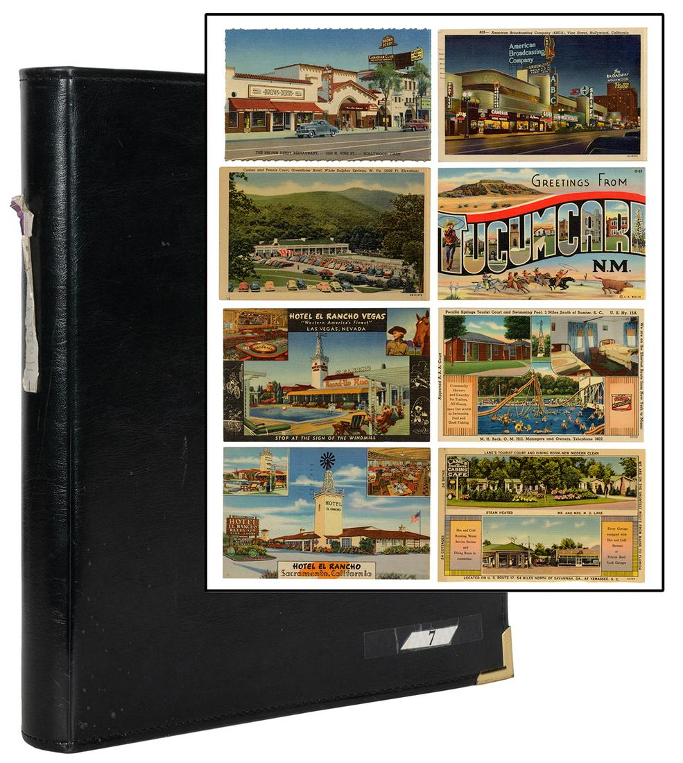 [POSTCARDS]. Album of American motel and restaurant postcar... (1 of 3)