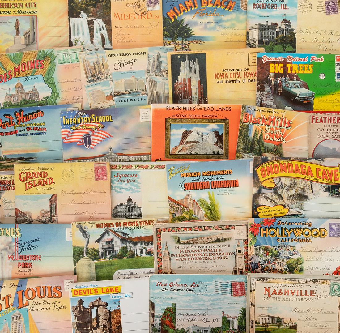 [POSTCARDS]. Collection of souvenir travel postcard folders... (1 of 2)