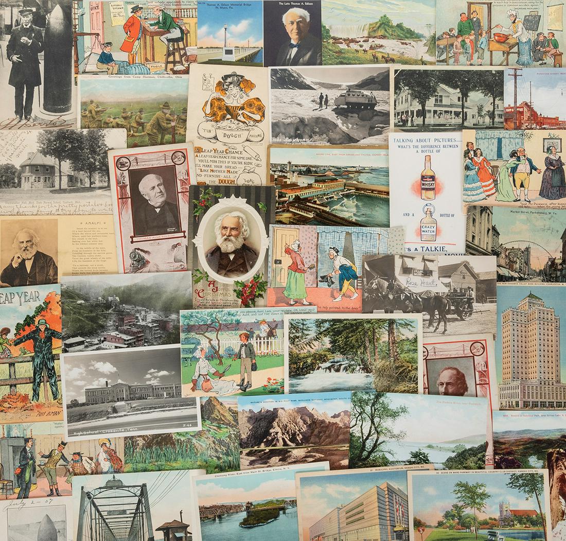 [POSTCARDS]. Massive dealer inventory of vintage U. S. post... (1 of 2)