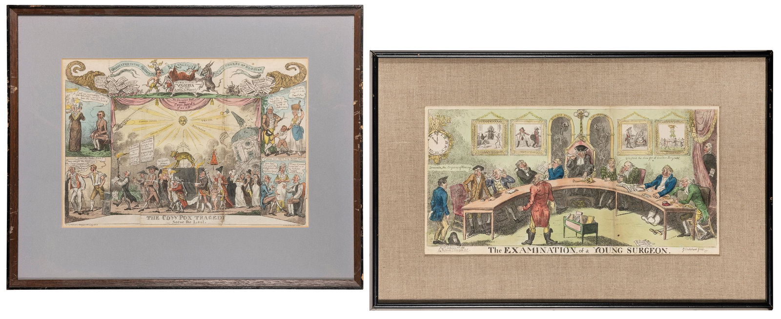 CRUIKSHANK, George (1792-1878). A pair of framed medical en... (1 of 1)