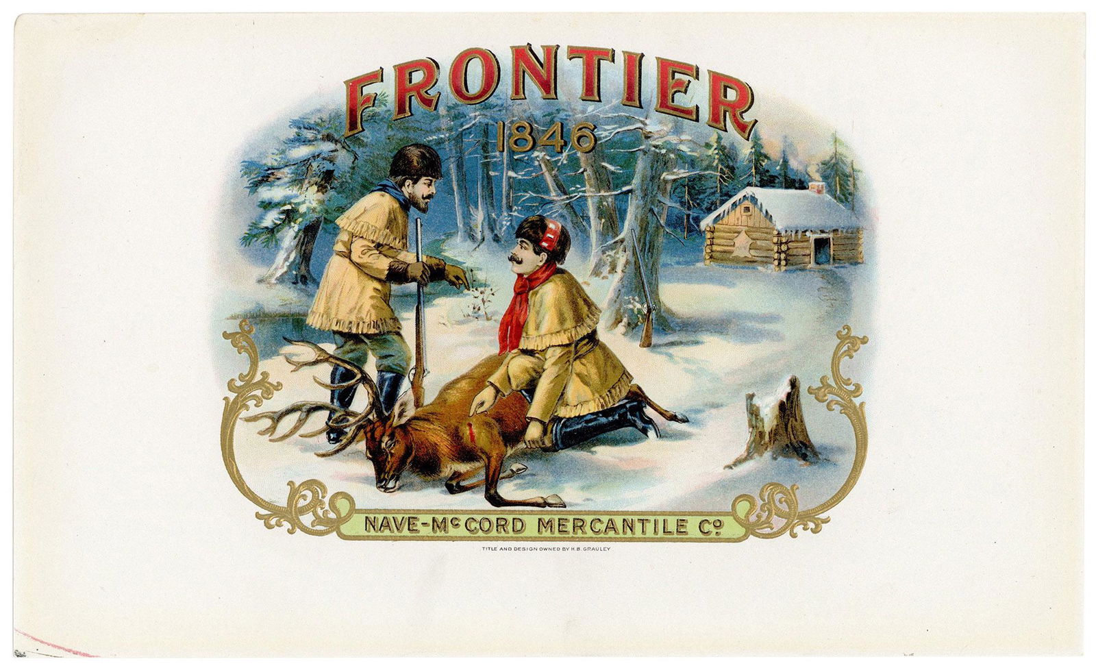Frontier 1846 Hunting Cigar Label Lot (6). Nave-McCord Merc... (1 of 1)