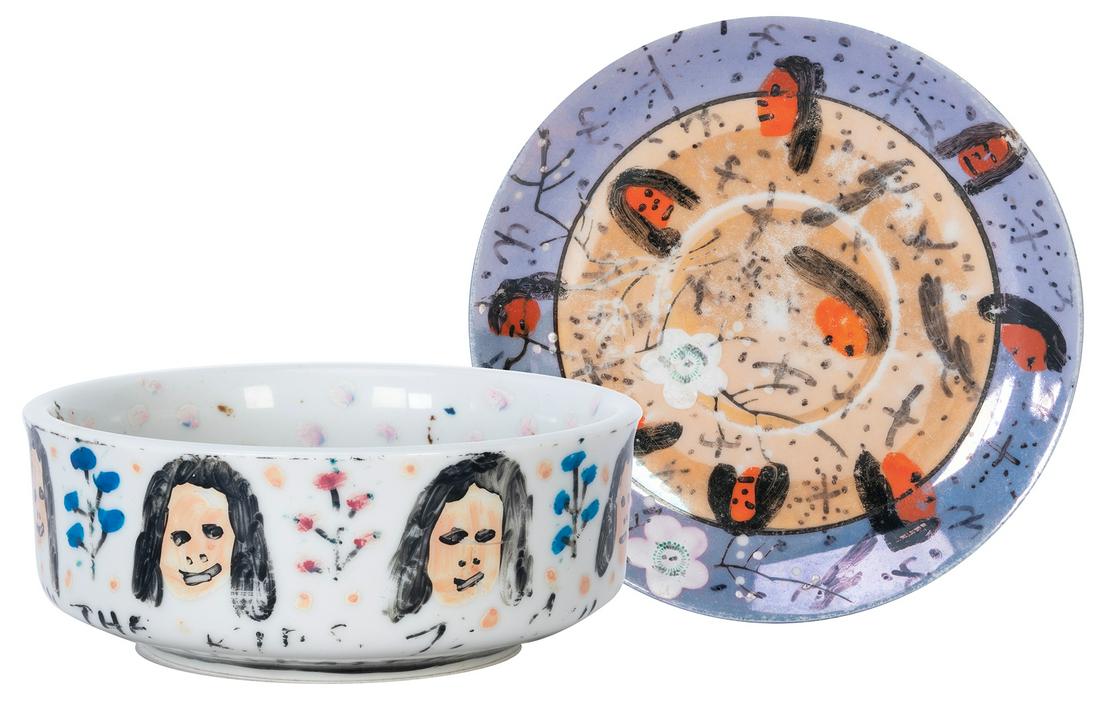 FINSTER, Howard (American, 1916-2001). Two Dishes Painted b... (1 of 2)