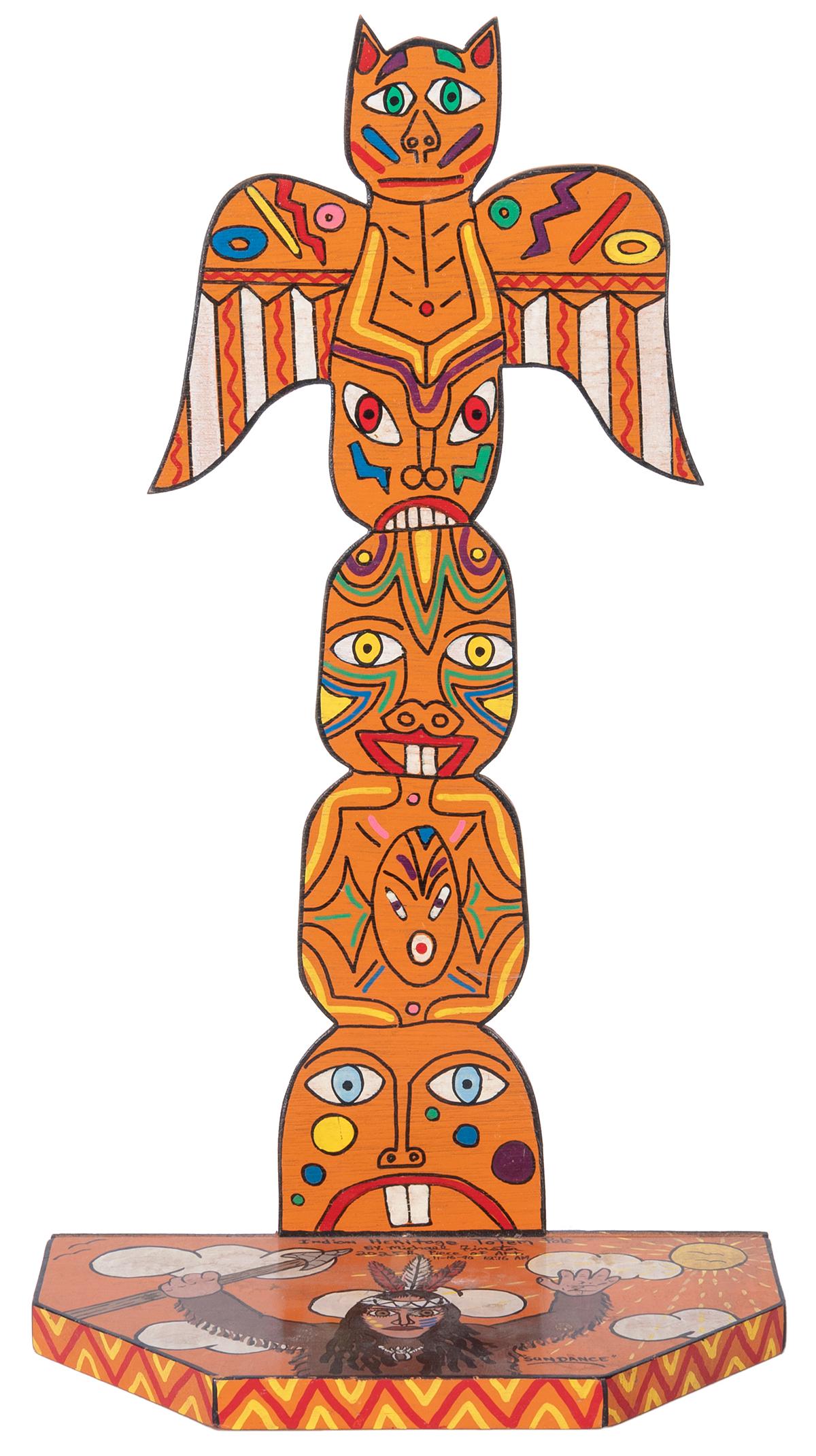 FINSTER, Michael (American, b. 1969). Indian Heritage Totem... (1 of 2)
