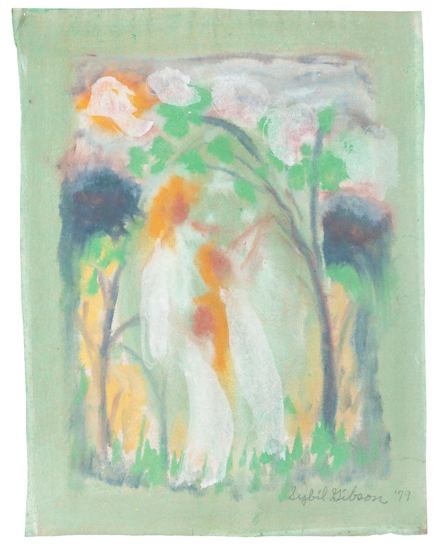 GIBSON, Sybil (American, 1908-1995). “Three figures in a di... (1 of 1)