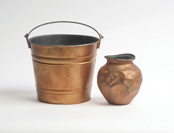Ken Griffin's Comedy Bucket and Lota Bowl. American: Ken Griffin's Comedy Bucket and Lota Bowl. American, ca. 1960 [?]. The magician pours water from a small brass urn that magically refills itself several times into a large metal bucket. When the magic