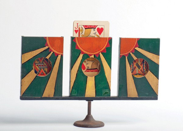 S. S. Henry's Find the Lady. Cincinnati, S.S. Henry: S. S. Henry's Find the Lady. Cincinnati, S.S. Henry, ca. 1930. A magic trick similar to the game of Three Card Monte. No matter how fair the procedure seems, no spectator can find the Queen of Hearts 