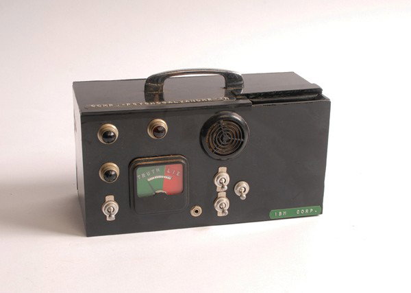 Lie Detector. Columbus, U.F. Grant, ca. 1950: Lie Detector. Columbus, U.F. Grant, ca. 1950. Faux "lie detector" with space to accommodate a deck of cards. Used to reveal a spectator's selected card, even when the spectator lies about its identity