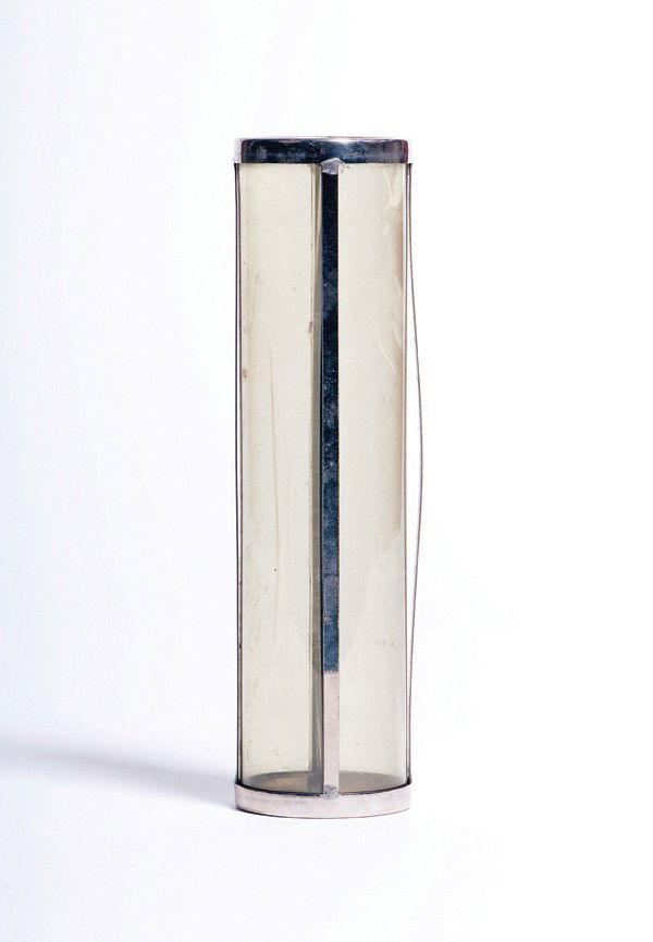 Utility Tube. New Haven CT, Petrie & Lewis 1950: Utility Tube. New Haven Connecticut, Petrie & Lewis, ca. 1950. A tall cylinder is empty one moment, and then is suddenly filled with silk handkerchiefs. Can also be used to vanish or exchange objects.