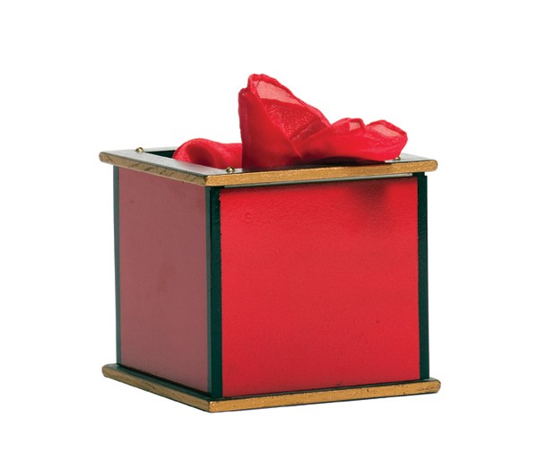 Chameleon Box (Red and White Trick). LA, Owen : Chameleon Box (Red and White Trick). Los Angeles, Owen Magic, ca. 1960. This square box (4 x 4 x 4 ¼") changes color from white to red and back again when a handkerchief of a corresponding color is p