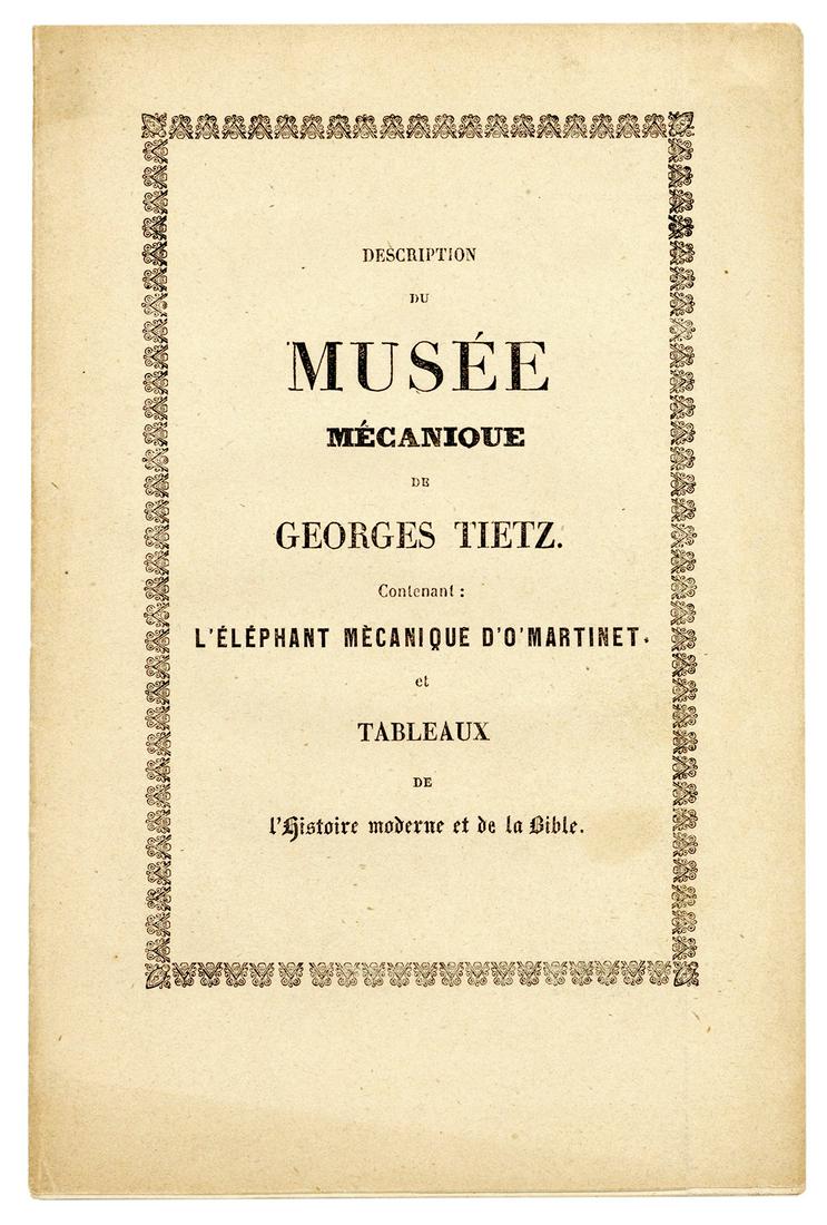 [AUTOMATA] Description du Muesée Mécanique de Georges Tietz... (1 of 1)