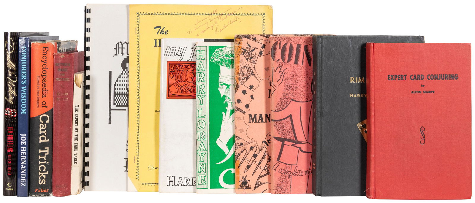 [SIGNED CARD MAGIC BOOKS]. Lot of 13 Volumes on Card Magic,... (1 of 3)