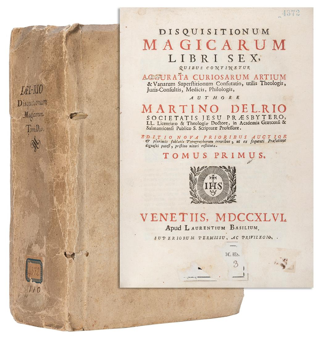 [WITCHCRAFT] DELRIO, Martin Anton (1551-1609). Disquisition... (1 of 3)