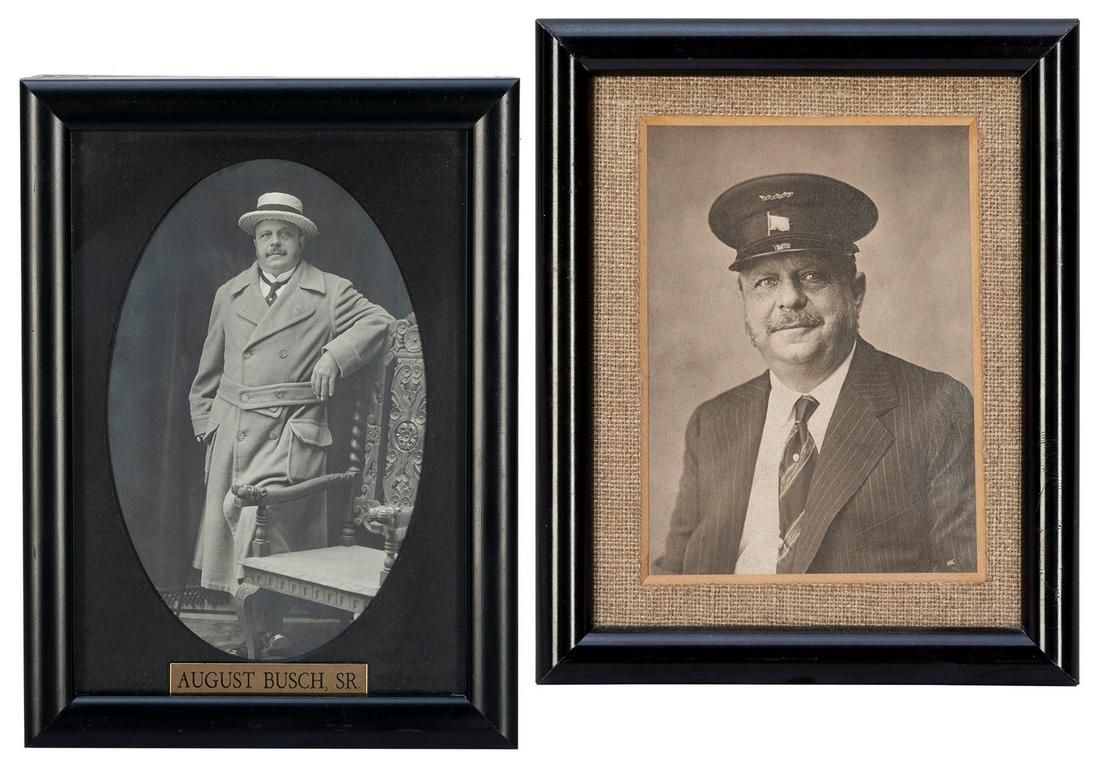 BUSCH, August Anheuser, Sr (American, 1865-1934). Two small portrait photographs. Including: silver (1 of 1)