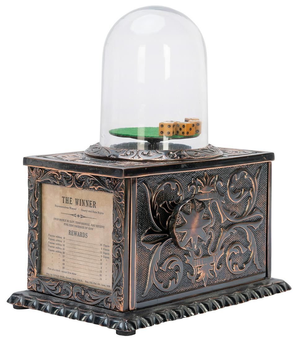 Caille Brothers 5 Cent Dice Popper. Detroit: Caille Brothers, ca. 1900s. Five-cent coin-operated (1 of 2)