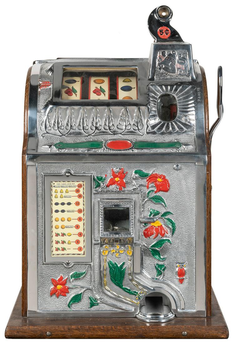 Mills Novelty Co. 5 Cent “Poinsettia” Slot Machine. Chicago: Mills Novelty Co., [1927]. (1 of 1)
