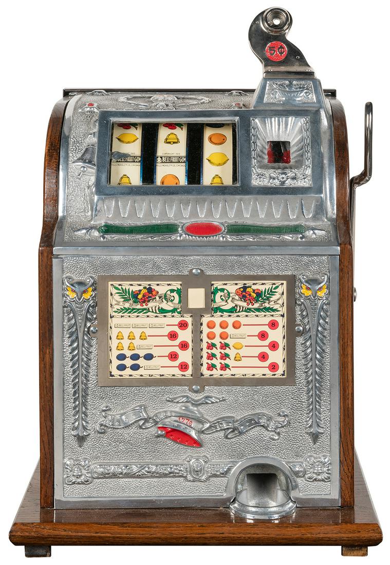 Mills Novelty 5 Cent Slot Machine. [Chicago: Mills Novelty Co., ca. 1928]. Three-reel slot machine (1 of 1)
